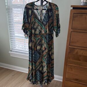 Johnny Was Patchwork Dress XL